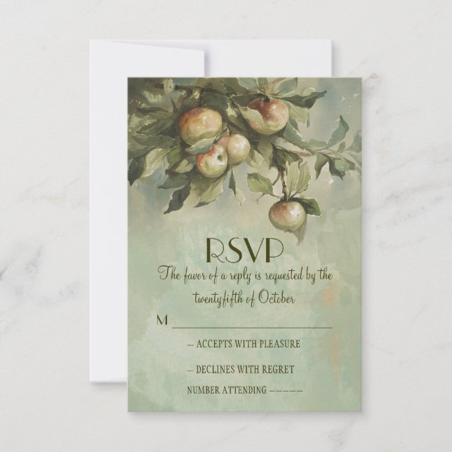 Apfelgarten Hochzeit RSVP-Karten RSVP Karte (Vorderseite)