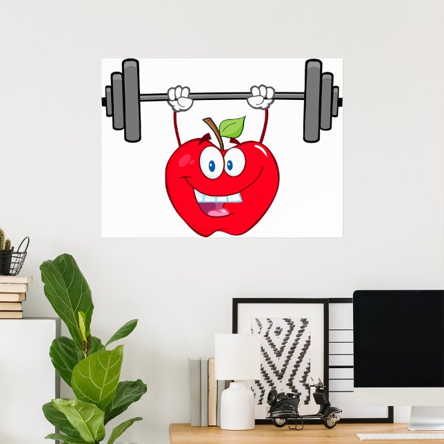 Apfelgewichte Fitness Fruchtzeichen Poster (Von Creator hochgeladen)