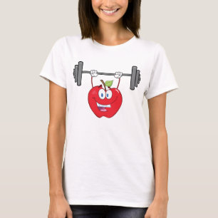Apfelgewichte Fitness Fruchtzeichen T-Shirt