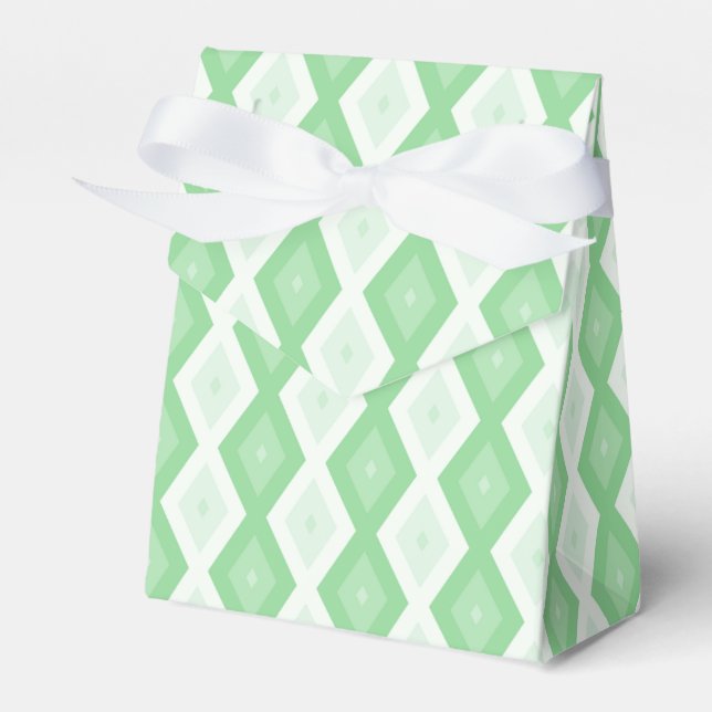 Apfelgrün-Diamantmuster Geschenkschachtel (Vorderseite)