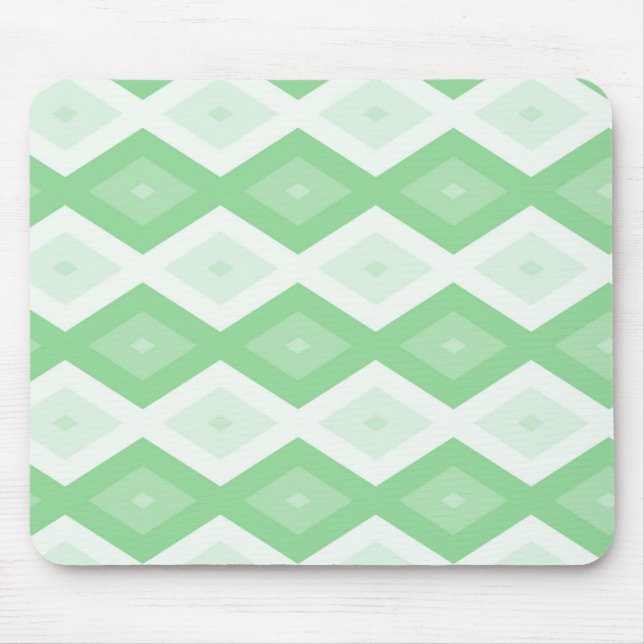 Apfelgrün-Diamantmuster Mousepad (Vorne)