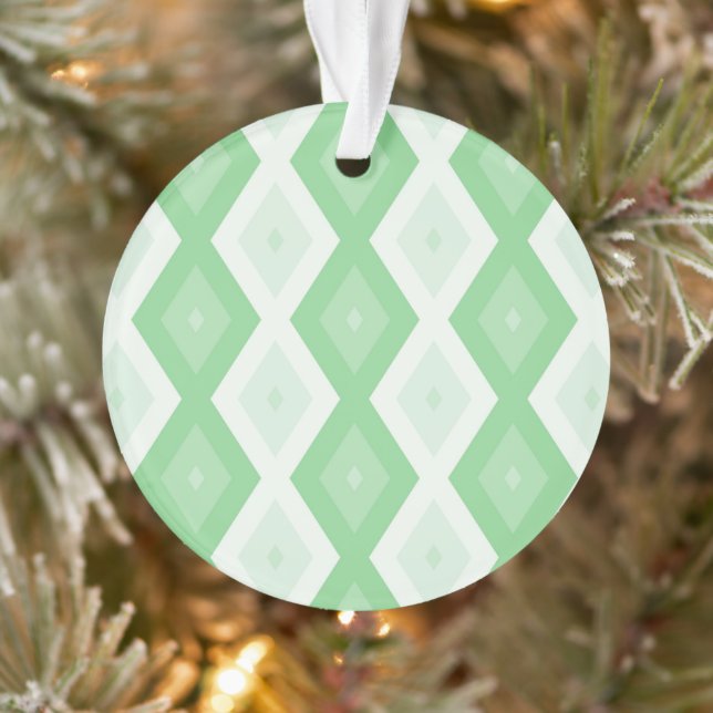 Apfelgrün-Diamantmuster Ornament (Baum)