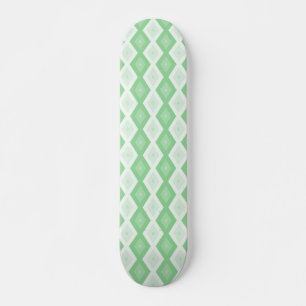 Apfelgrün-Diamantmuster Skateboard
