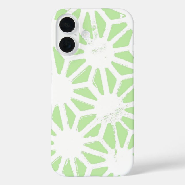 Apfelgrün geometrisches Muster Case-Mate iPhone Hülle (Rückseite)
