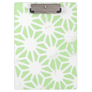 Apfelgrün geometrisches Muster Klemmbrett