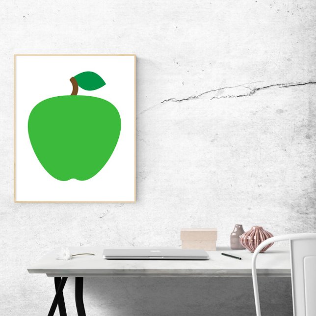 Apfelgrün Poster (A poster of a green apple)
