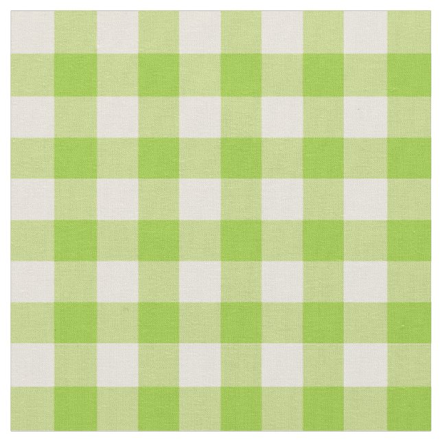 Apfelgrün und antiken Weißen Gingham Stoff (Nahaufnahme)