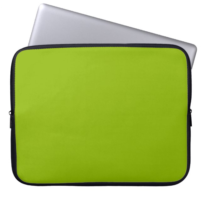Apfelgrün (Vollfarbe) Laptopschutzhülle (Vorderseite)