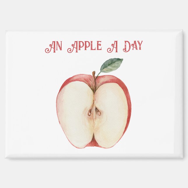 Apfelgrünes Blatt Obst Magnet (Vorderseite)
