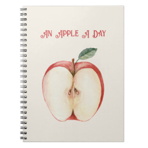 Apfelgrünes Blatt Obst Notizblock