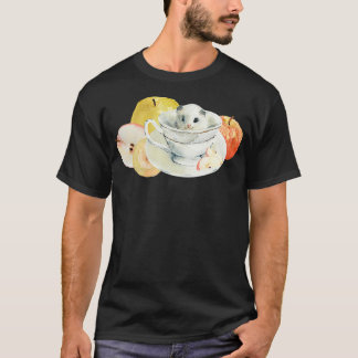 Apfelhamster in Teacup Wasserfarbe Sommerfrucht T-Shirt