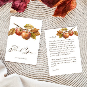 Apfelige Zeit nach dem Apfel-Fall Brautparty Dankeskarte