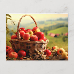 Apfelkörbe, Herbst, Postkarte