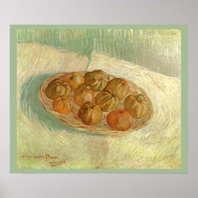 Apfelkörbe noch Leben von Vincent van Gogh Poster (Vorne)