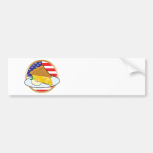 Apfelkuchen-amerikanische Flagge Autoaufkleber