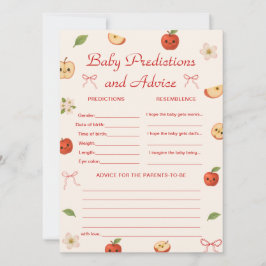 Apfelkuchen-Duschvorausschätzungen und Ratschläge Einladung