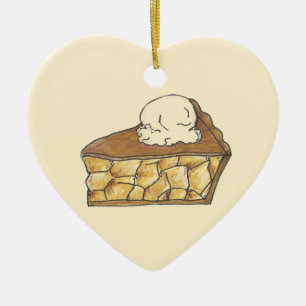 Apfelkuchen Ein Dessert Slice Backen Feinschmecker Keramik Ornament