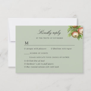 Apfelkuchen mit Aquarellfarben RSVP Karte
