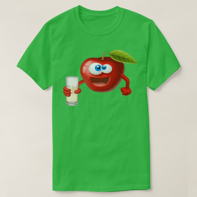 Apfelkuchen mit niedlichem Obst T-Shirt (Design vorne)