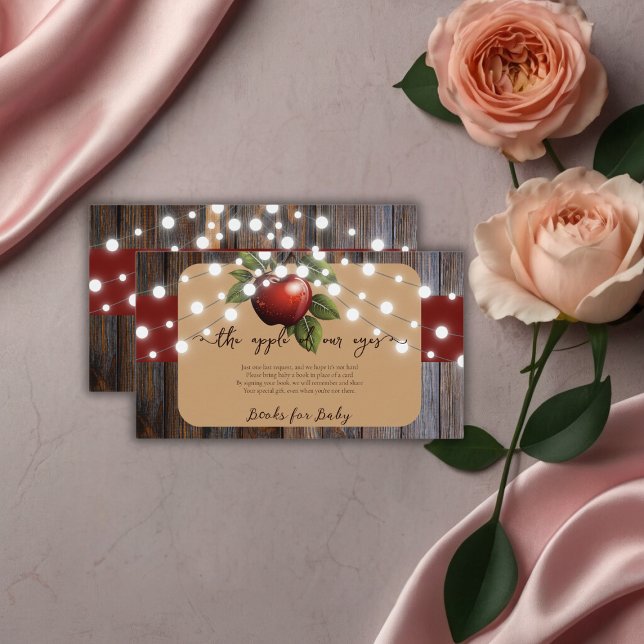 Apfelkuchen mit Rustikal Fall Baby Dusche Begleitkarte (Von Creator hochgeladen)