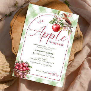 Apfelkuchen mit Rustikal-Fall-Baby-Dusche Einladung