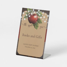 Apfelkuchen mit Rustikal Fall Baby Dusche Sockelschild