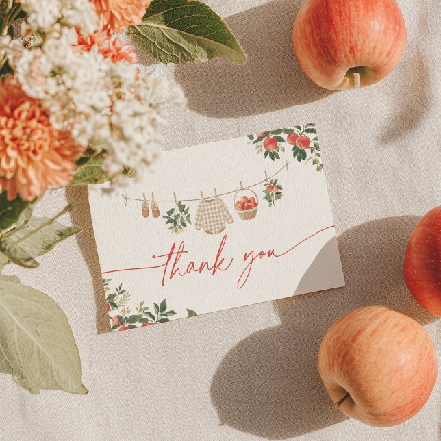 Apfelkuchen mit unserer Eye Fall Baby Dusche Dankeskarte (Von Creator hochgeladen)