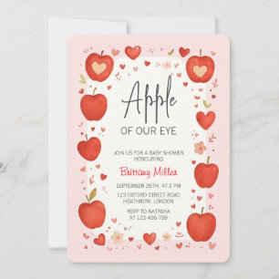 Apfelkuchen mit unserer Eye Fall Baby Dusche Einladung