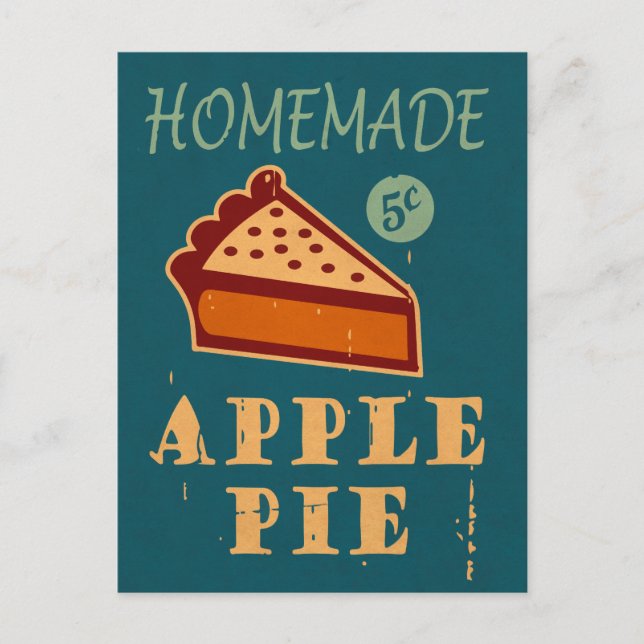 Apfelkuchen Postkarte (Vorderseite)