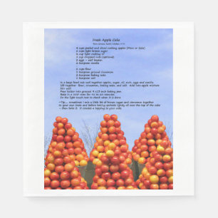 Apfelkuchen-Rezept-Papierserviette Serviette