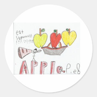 Apfelkuchen Runder Aufkleber