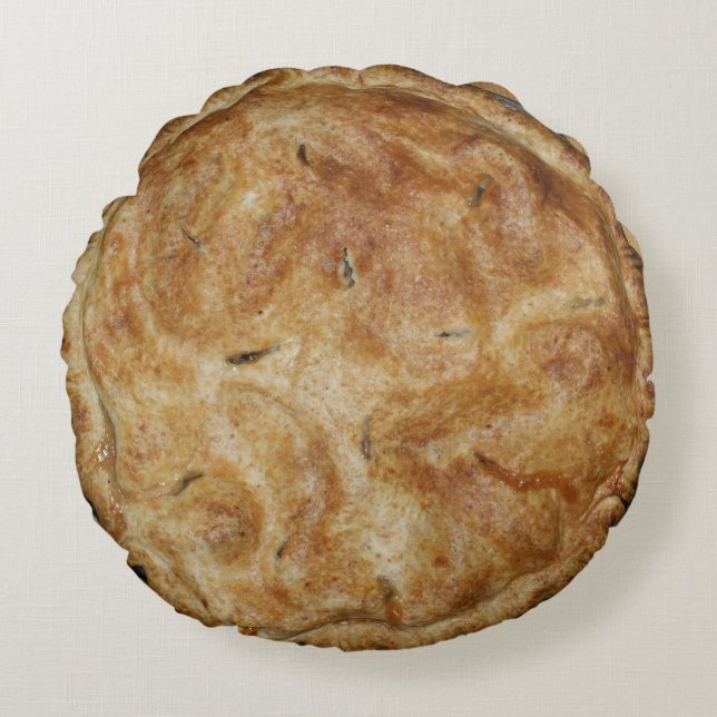 Apfelkuchen-rundes Kissen (Vorderseite)