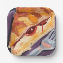 Apfelkuchen Thanksgiving Wasserfarbe Pappteller