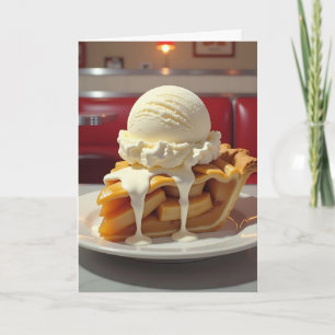 Apfelkuchen und Vanilla Ice Karte