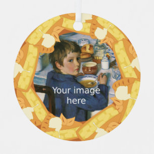 Apfelkuchenrahmen für Ihr Foto - benutzerdefiniert Ornament Aus Metall