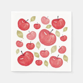 Apfelmuster Wasserfarbe Handlackiert Serviette