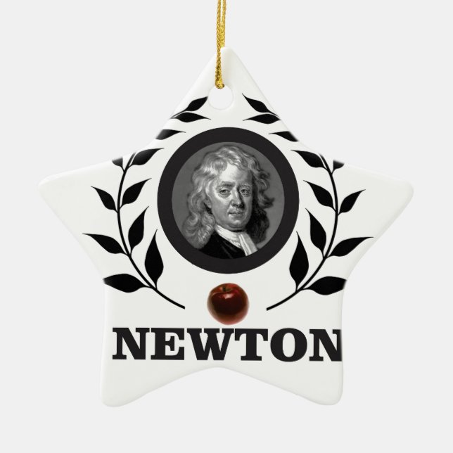 Apfelnewtonkunst Keramikornament (Vorne)