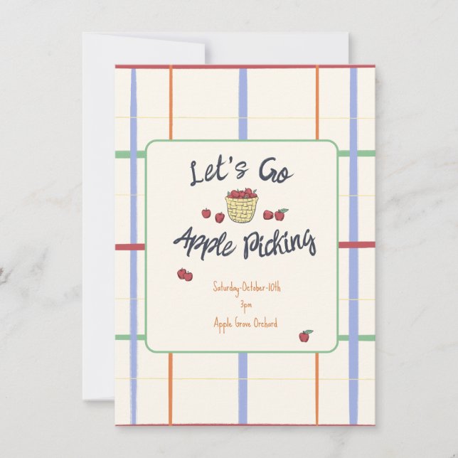 Apfelpflücker-Party Einladung (Vorderseite)