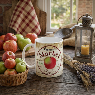 Äpfelschild vom Bauernmarkt Kaffeetasse