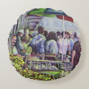 Apfelsinen erfordern Äpfel, Misloc Rundes Kissen