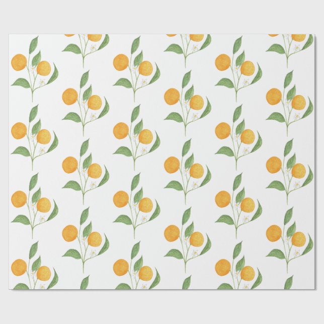 Apfelsinen Geschenkpapier (Flach)