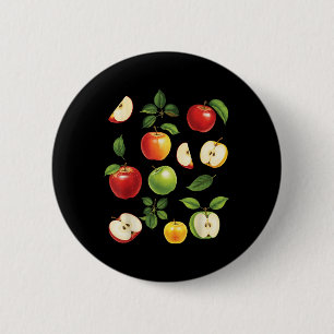 Apfelsorten Verschiedene Arten Apfelpflücker Ernte Button