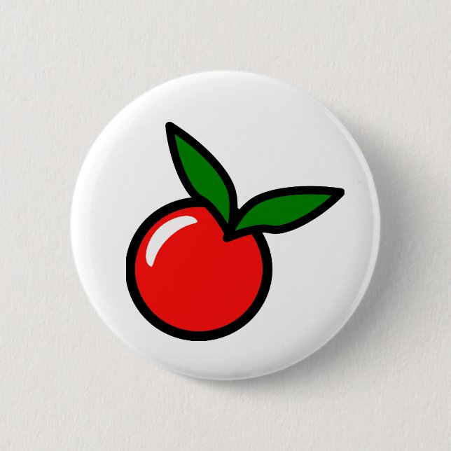 Apfelwein-Cartoon Button (Vorderseite)