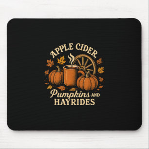Apfelwein Kürbisse und Heufahrten Süßer Herbst Mousepad