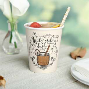 Apfelwein Slush Erntedank Pappbecher