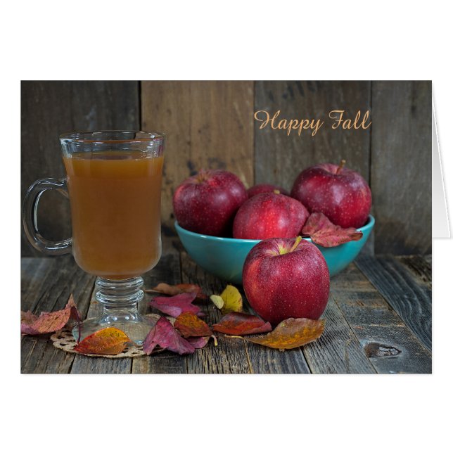 Apfelwein und rote Äpfel (Vorderseite (Horizontal))