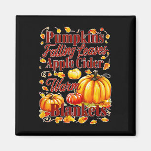 Apfelwein Warme Decken Blätter fallen Halloween Fu Magnet