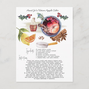 Apfelwein Weihnachtskarte Postkarte