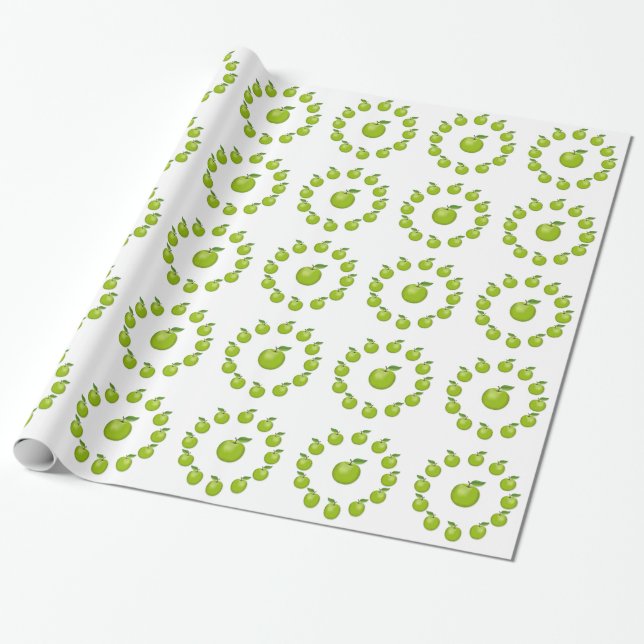 Apfelzeit, Granny Smith Geschenkpapier (Ungerollt)