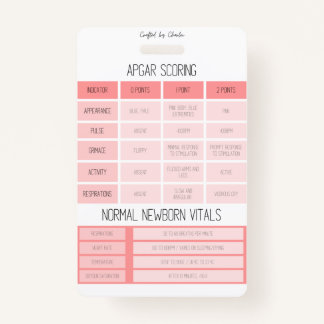 APGAR- und NRP-Referenzkurse-Abzeichen Ausweis